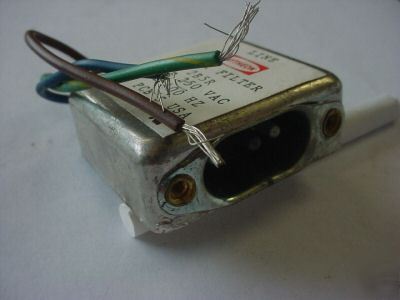 Emi line filter, 2 amp 250 vac ( qty 2 ea )