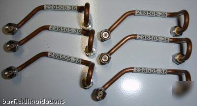 Lot 6 radio cable assemblies 298505-36 mfr/pn:140053030