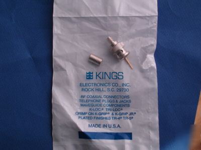 New kings 2065-2-9 true 75 ohm bnc connectors - 