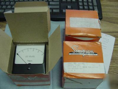 New lot of simpson 09720 panel meter, dc voltage . 3<