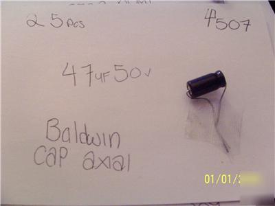 47UF 50 volt baldwin axial electrolytic capacitor