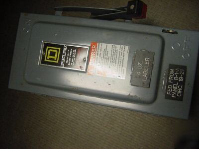 Square d sqd h-321-n E2 safety disconnect switch 30A