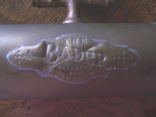 Antique vintage brass pressure gauge crosby -the bader