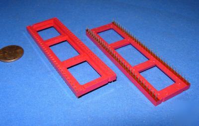 New 64-pin lp dip socket red 