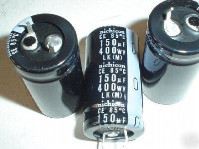 10 pcs nichicon lk series 400V 150UF snap in capacitors