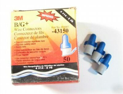 New 50 3M b/g+ wire connectors 4-#14/2-#6 nuts 43150 