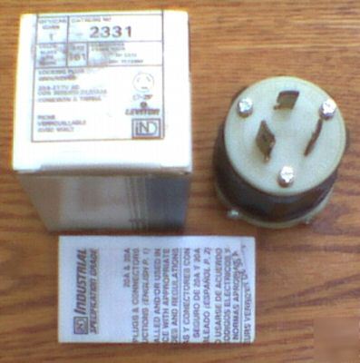 New leviton plug 2331 20 amp 277 volt 2331 L7-20P L7-20