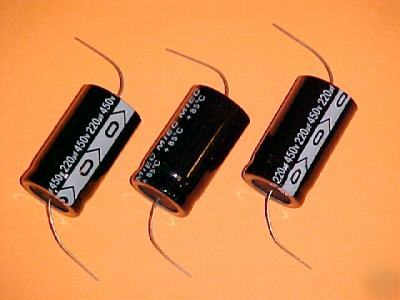 220UF at 450V axial electrolytic capacitors : quantiy=5