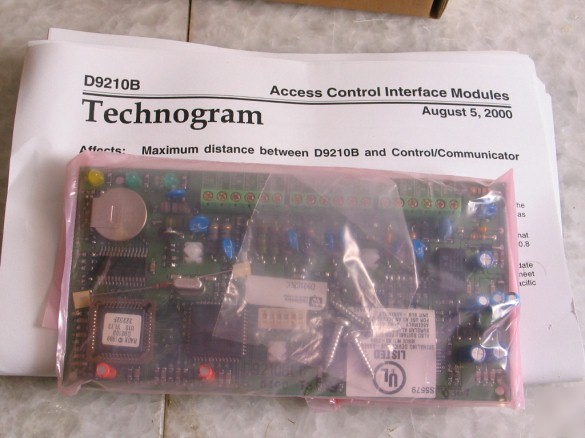 Radionics technogram bosch control module D9210BLC
