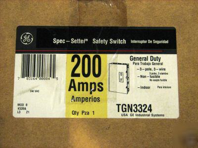 Ge TGN3324 200 amp NEMA1 disconnect 