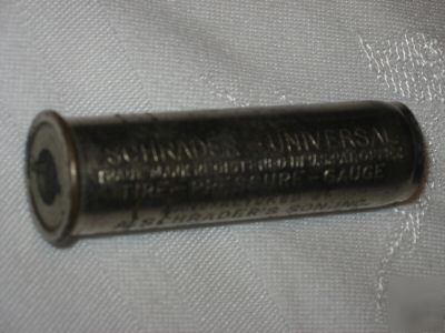 Vintage schrader tire pressure guage metal brooklyn usa