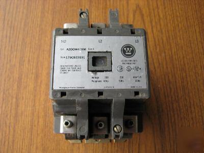 Westinghouse A200M4CXM size 4 contactor styl 179C920G91