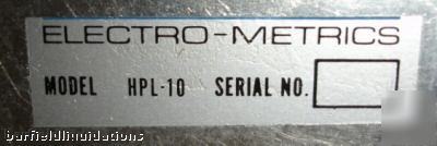 Electro-metrics model hpl-10 coax enclosure connector