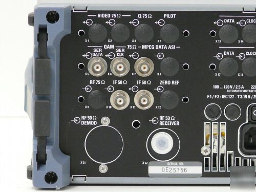 Rohde &schwarz r&s efa 20 digital tv test receiver