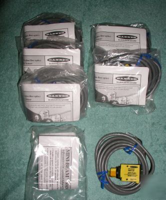 Six banner SM312F mini-beam infrared fiber optic sensor