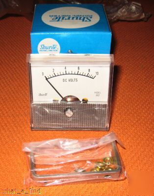 New shurite panel meter 8107Z 0-10 dc volts 