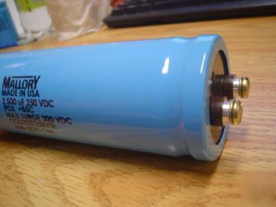 New 250V 2500UF mallory computer grade bus capacitor 