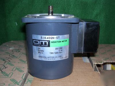 3 oriental motor induction motors #51K40GN 