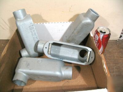 New 4 - form 35 unilet conduit outlet bodies 1 1/4â€ lb