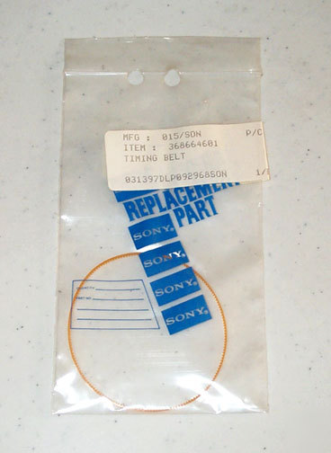 New sony # 368664601 stereo cassette timing drive belt 