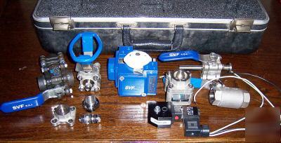 New svf fci. quarter turn actuator ball valve lot case 