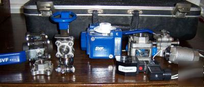 New svf fci. quarter turn actuator ball valve lot case 