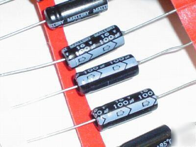 100 mallory 16V 100UF axial capacitor capacitors