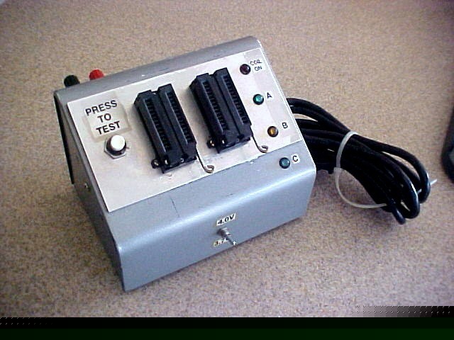 Custom made reed relay tester for in-line components.