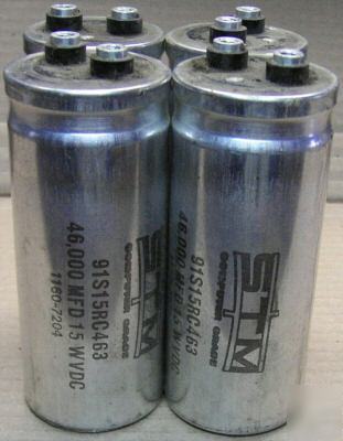 Stm 46,000MFD 15VDC capacitors w/screw terminals