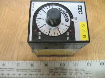 Tec time delay relay ery-2 star delta 0 - 6 seconds