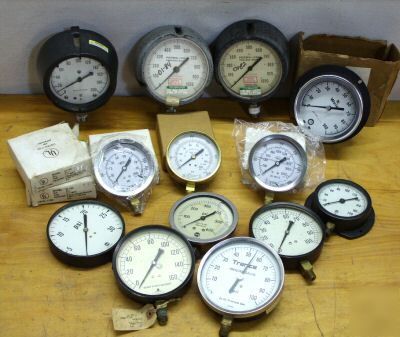New 15PC lot pressure gauges to 1000 psi ashcroft marsh