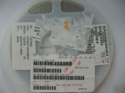 3000PCS p/n 12062R105K7BB00 ; 1UF +/- 10% 16V , philips