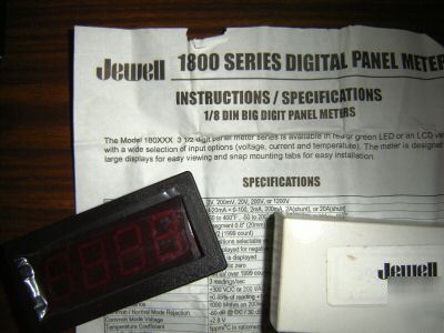 Jewell 1800 series 3 1/2 digits 200MV panel meter nos