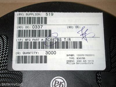 BC857BS; pnp general purpose double transistor 3000PCS