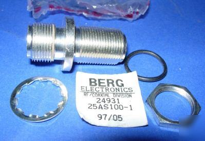 New 24931 n female bulkhead berg rf conn ug-30D/g