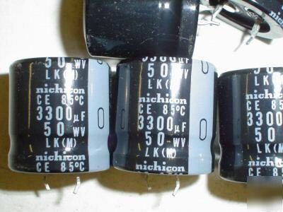 New 25 nichicon 50V 3300UF mini snap-in cans capacitors 