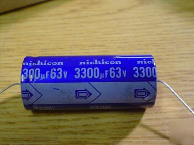 New 10PCS 63V 3300UF nichicon axial capacitors 