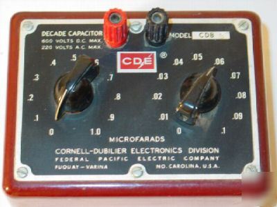 Cornell-dubilier CDB3 decade capacitor 600VDC 200VAC