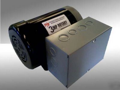New 3 hp rotary phase converter coats balancer mill saw