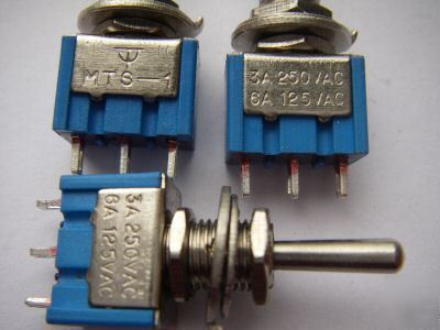 100PCS, spdt momentary (on)-off-(on) toggle switch,B123