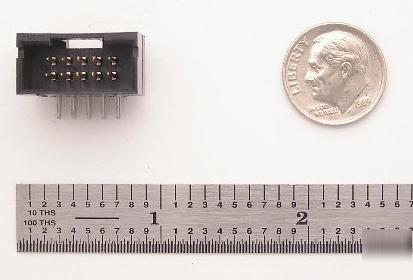 4 wall right angle pcb header connectors 10 pin 25 pc.
