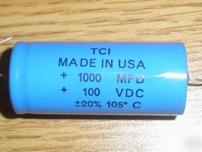 20 tci 100V 1000UF high temp axial capacitors capacitor