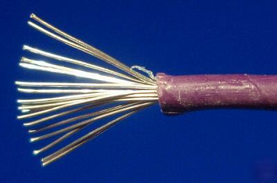 22 awg (0.35MM2) stranded silver teflon wire violet 75'