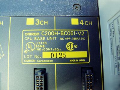 Omron cpu rack C200H-BC051-V2 power supply C200H-PS221