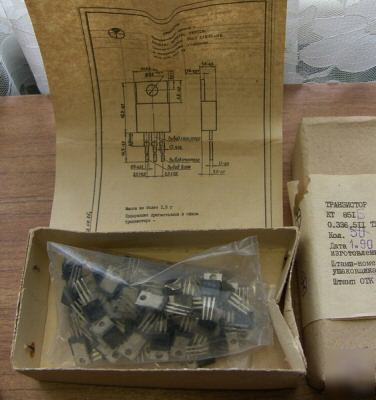Silicon pnp transistor KT851B (ussr - 1990). lot of 50