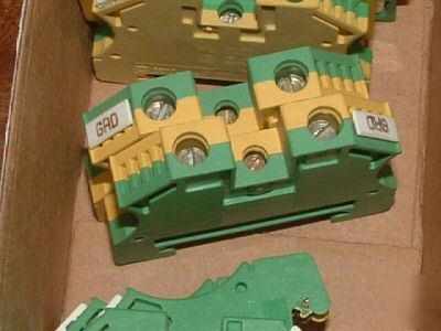 Weidmuller WPE10 ground terminal block 14-8 awg