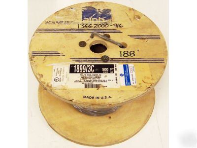 Alpha wire communication & control cable 1899/3C spool
