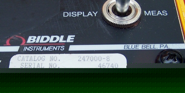 Two biddle 247000 dlro digital low resistance ohmmeters