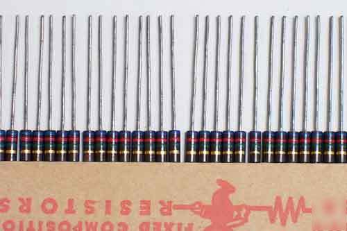 50) 6.2 meg ohm 1/2W carbon composition resistors 5%