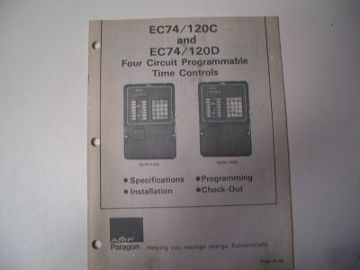 Paragon programable time control, four circuit, 120/240